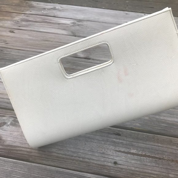 Charming Charlie Women Clutch Bag Purse White Read - Picture 9 of 13